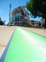 Green Stripe at Browns Stadium